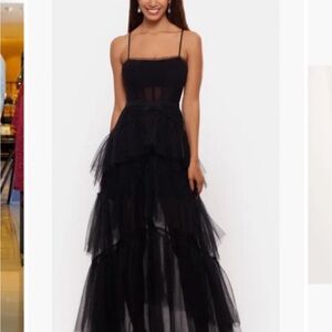 nwt bestey & adam black gown